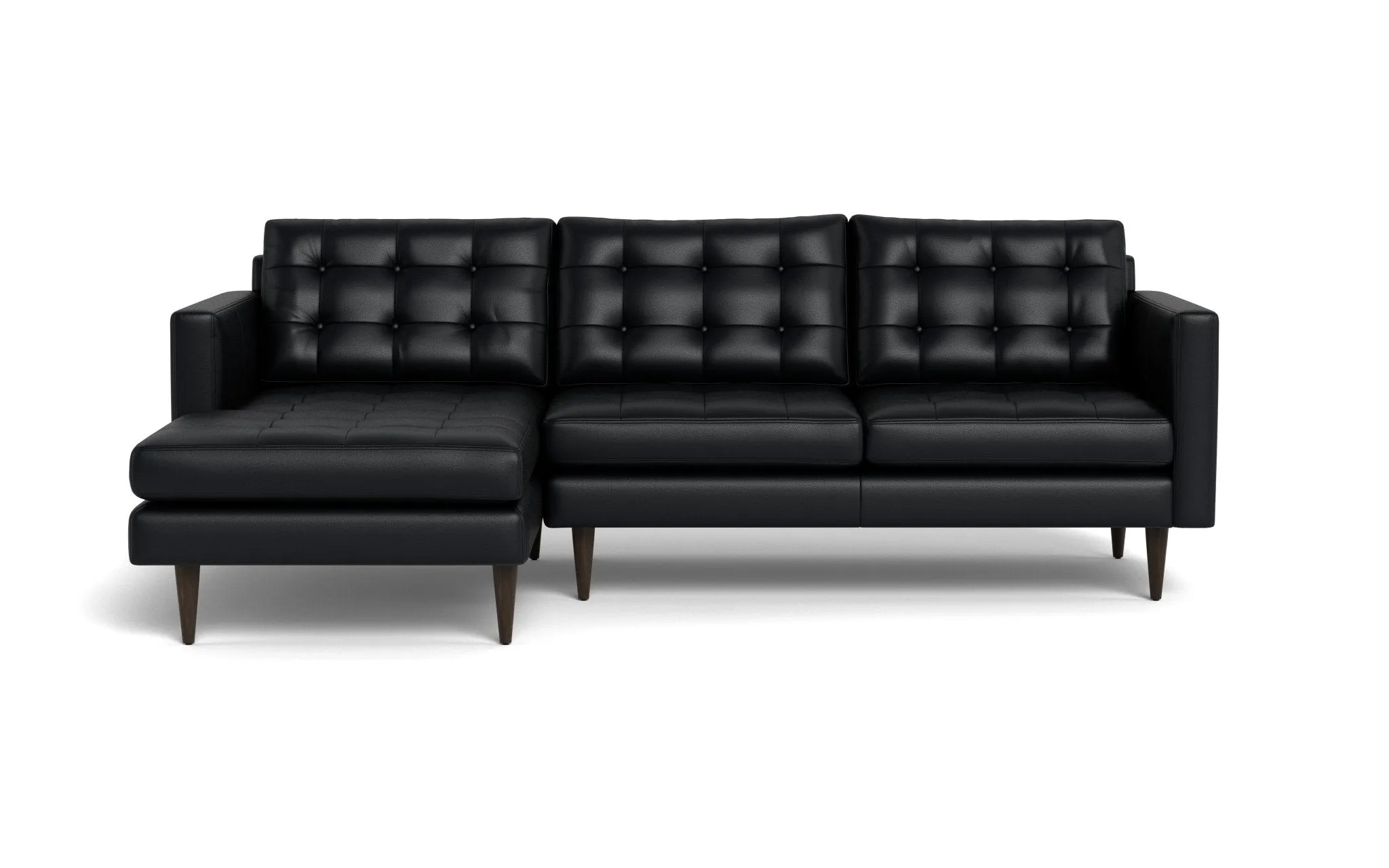 Wallace Leather Left Chaise Sectional