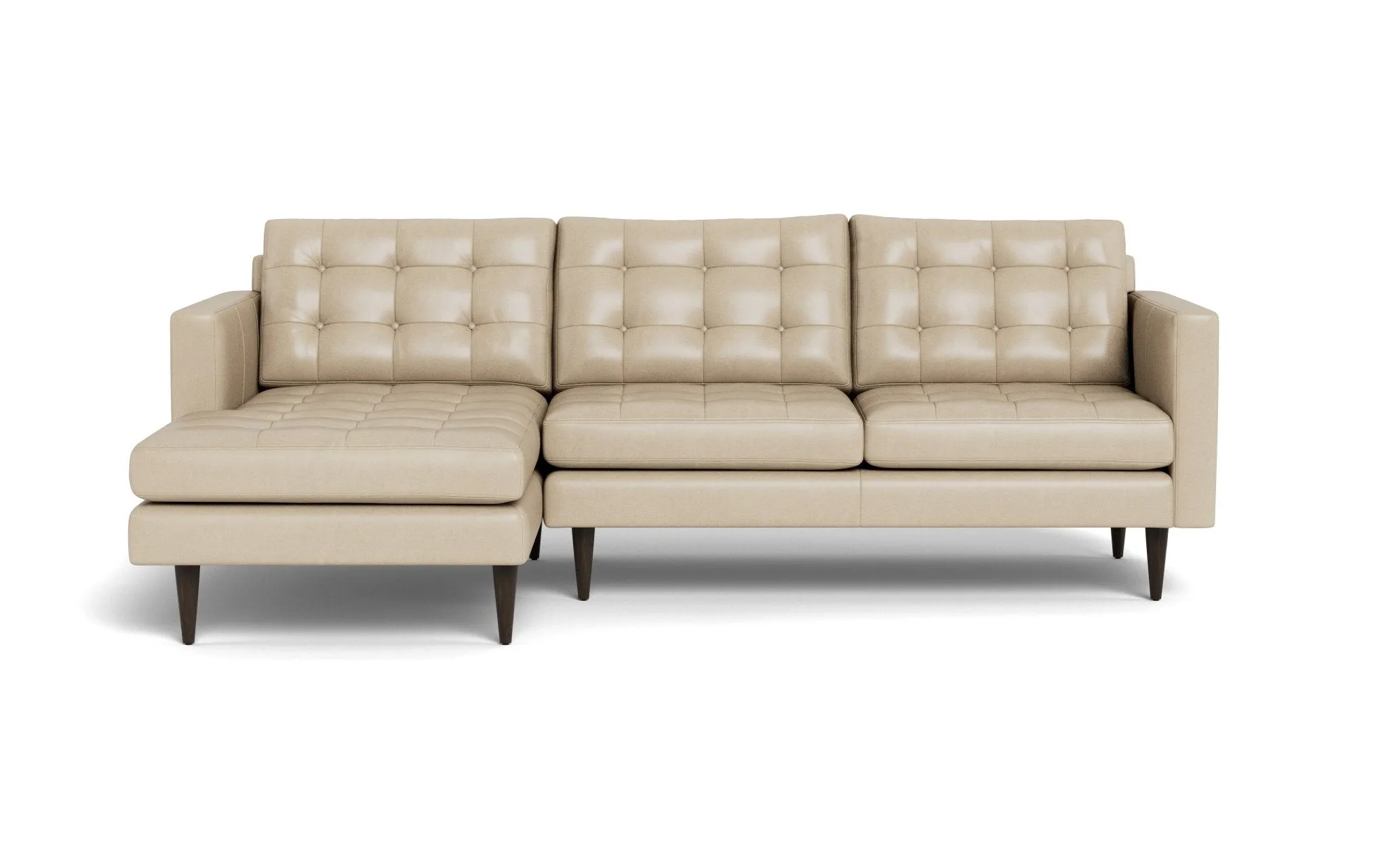 Wallace Leather Left Chaise Sectional