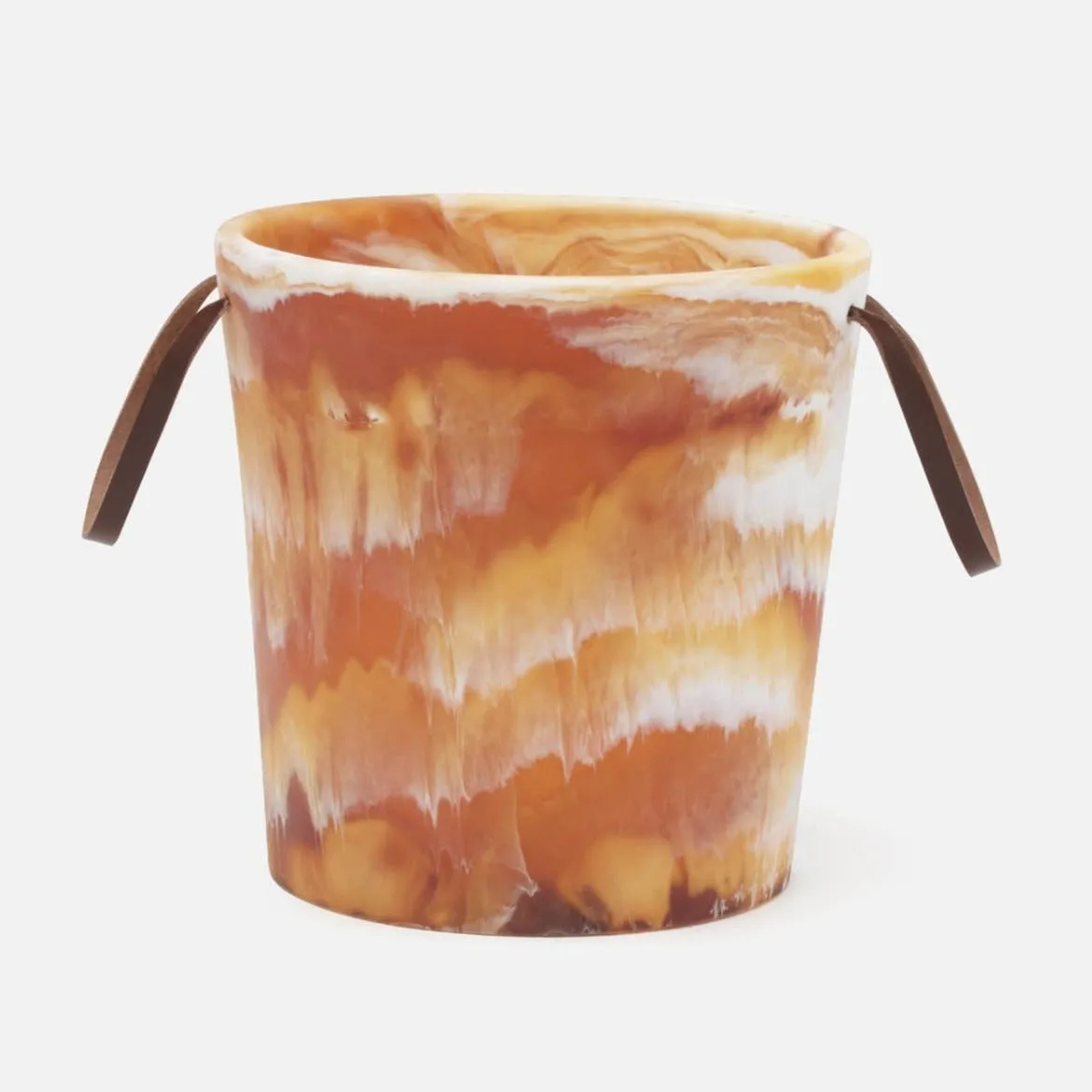 Wesley Amber Swirled Ice Bucket