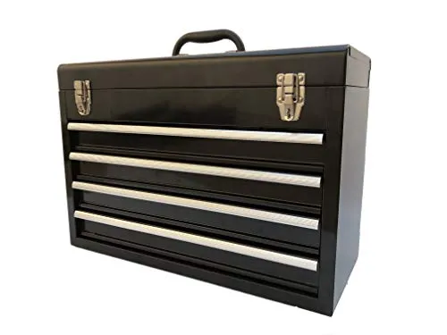 Workington Portable Metal Tool Chest with 4 Drawers, 20" 4-Drawer Tool Chest Cabinet with Ball Bearing Drawer Slides, Steel Tool Storage Box Organizer 4004