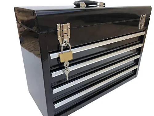 Workington Portable Metal Tool Chest with 4 Drawers, 20" 4-Drawer Tool Chest Cabinet with Ball Bearing Drawer Slides, Steel Tool Storage Box Organizer 4004