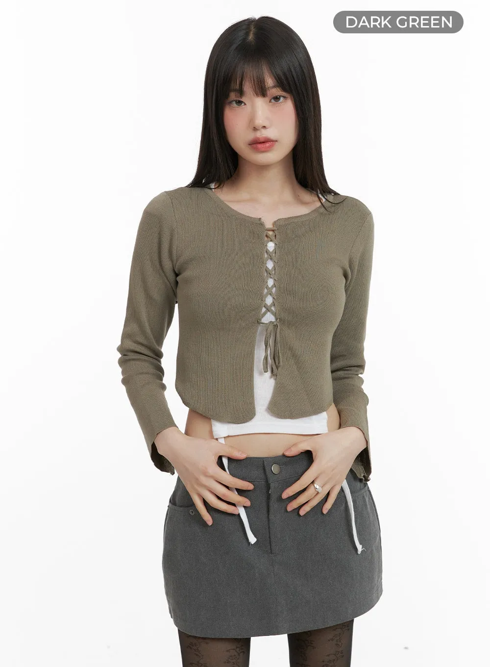 X Strap Crop Cardigan CA422