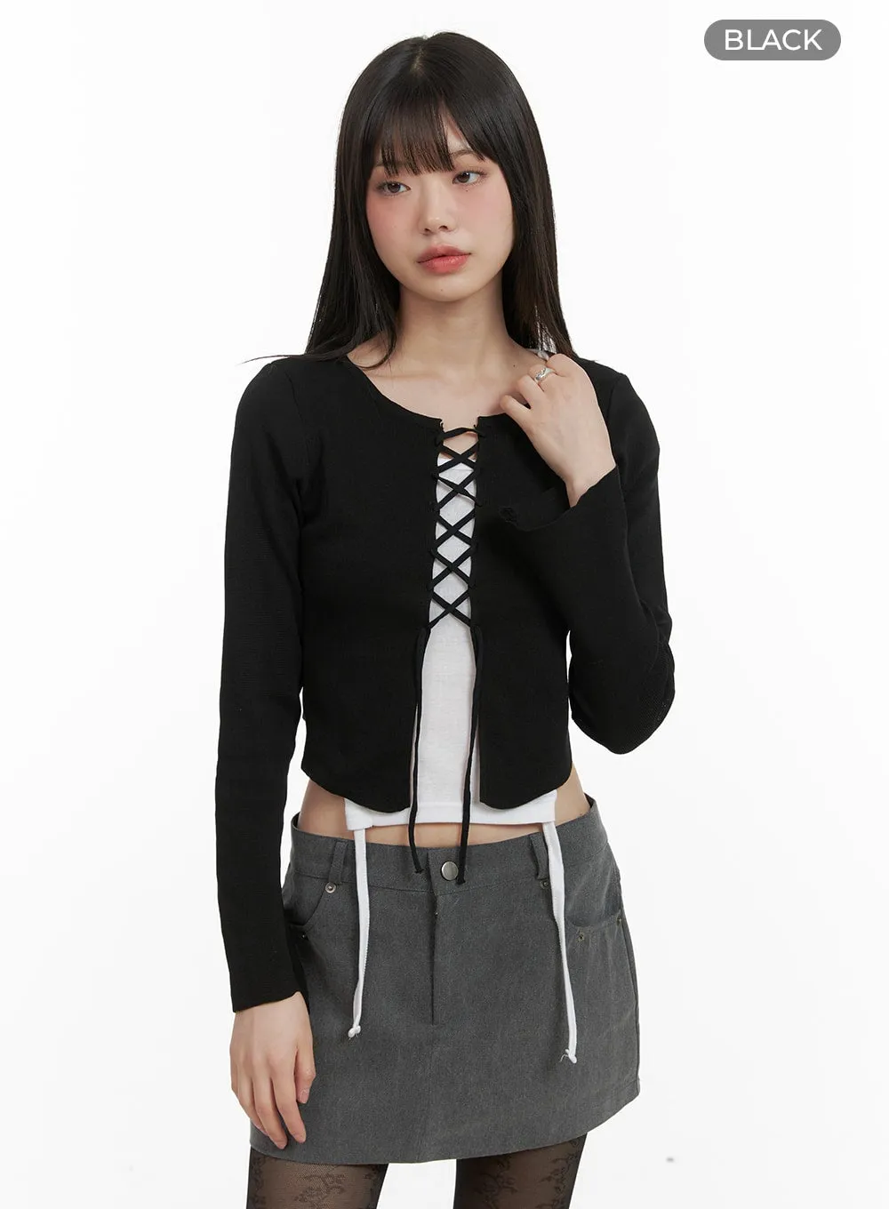 X Strap Crop Cardigan CA422