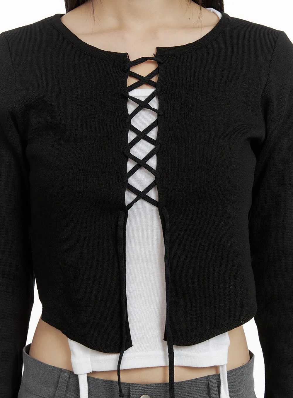 X Strap Crop Cardigan CA422